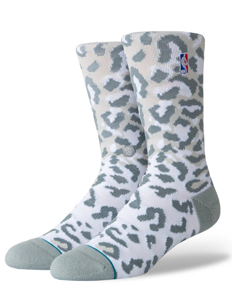 Stance NBA Logoman Leopard Grey