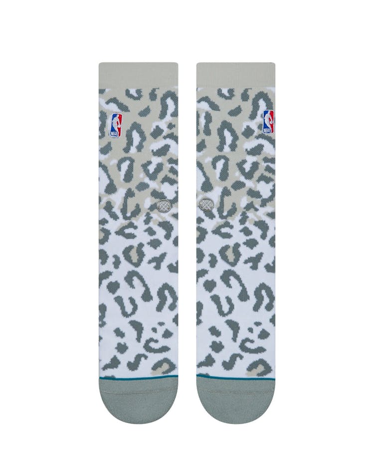Stance NBA Logoman Leopard Grey