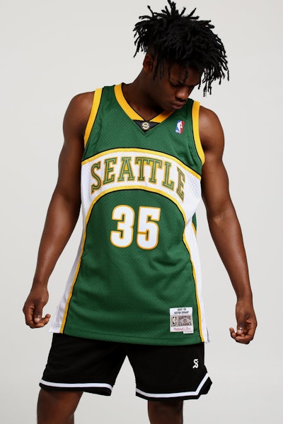 Mitchell & Ness Seattle Supersonics Kevin Durant #35 Swingman Jersey Green/White/Yellow