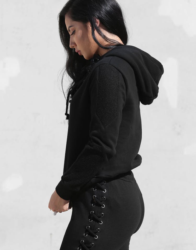 Nana Judy Beverley Lace Up Hood Black