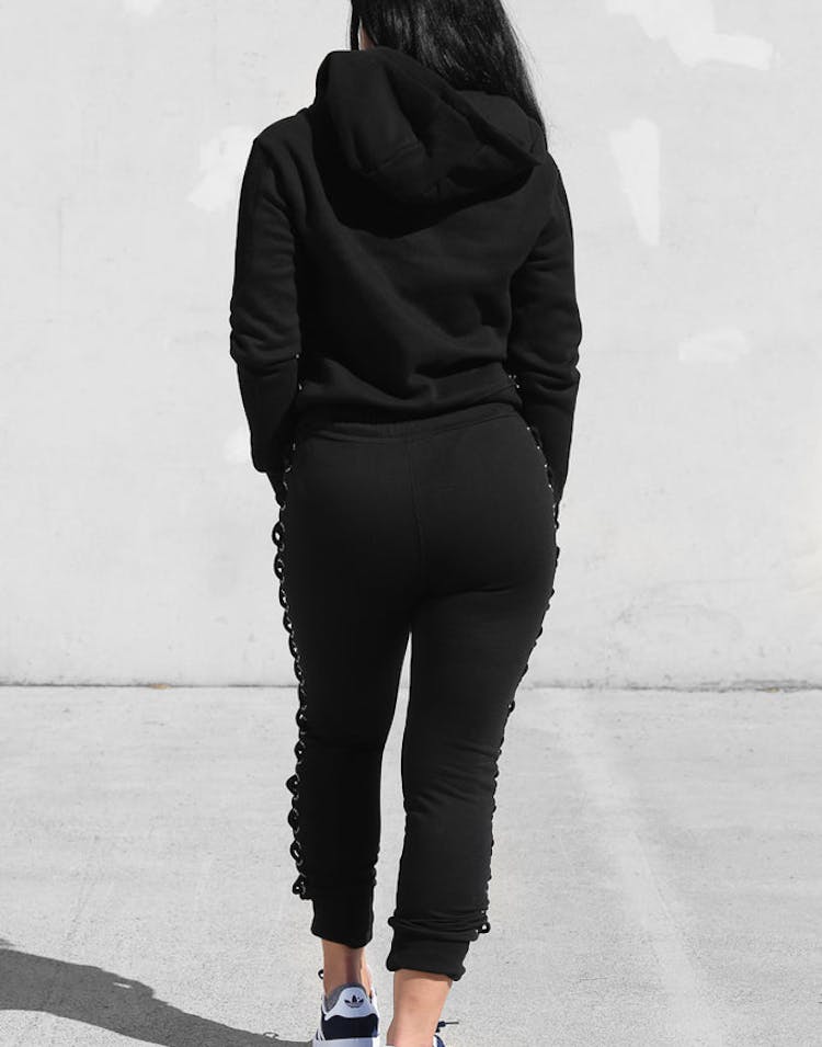 Nana Judy Beverley Lace Up Hood Black