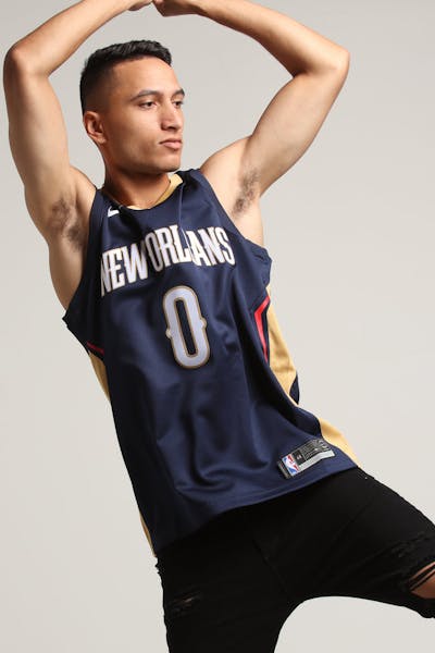 DeMarcus Cousins #0 New Orleans Pelicans Nike Icon Edition Swingman Jersey Navy/Gold
