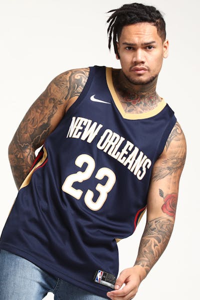 Anthony Davis #23 New Orleans Pelicans Nike Icon Edition Swingman Jersey Colour Navy/Gold