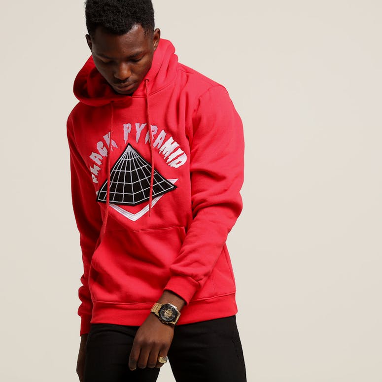 Black Pyramid Core Logo Hood Red