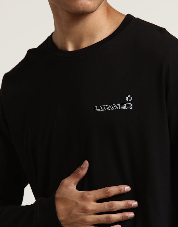 Lower X Culture Kings Gabber QRS LS Tee Black/Gold