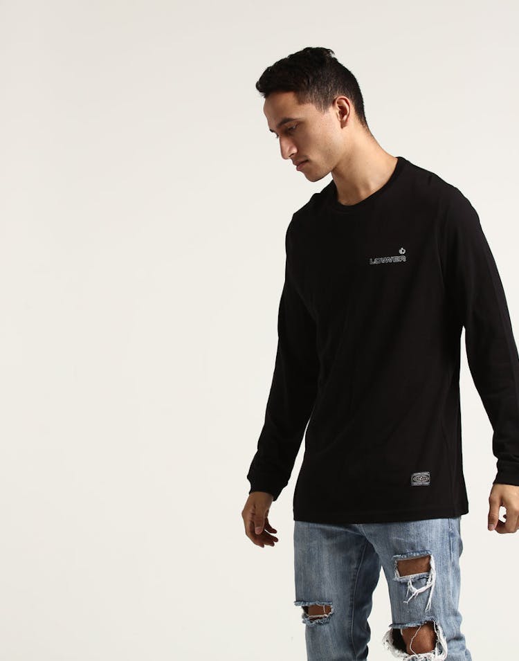 Lower X Culture Kings Gabber QRS LS Tee Black/Gold
