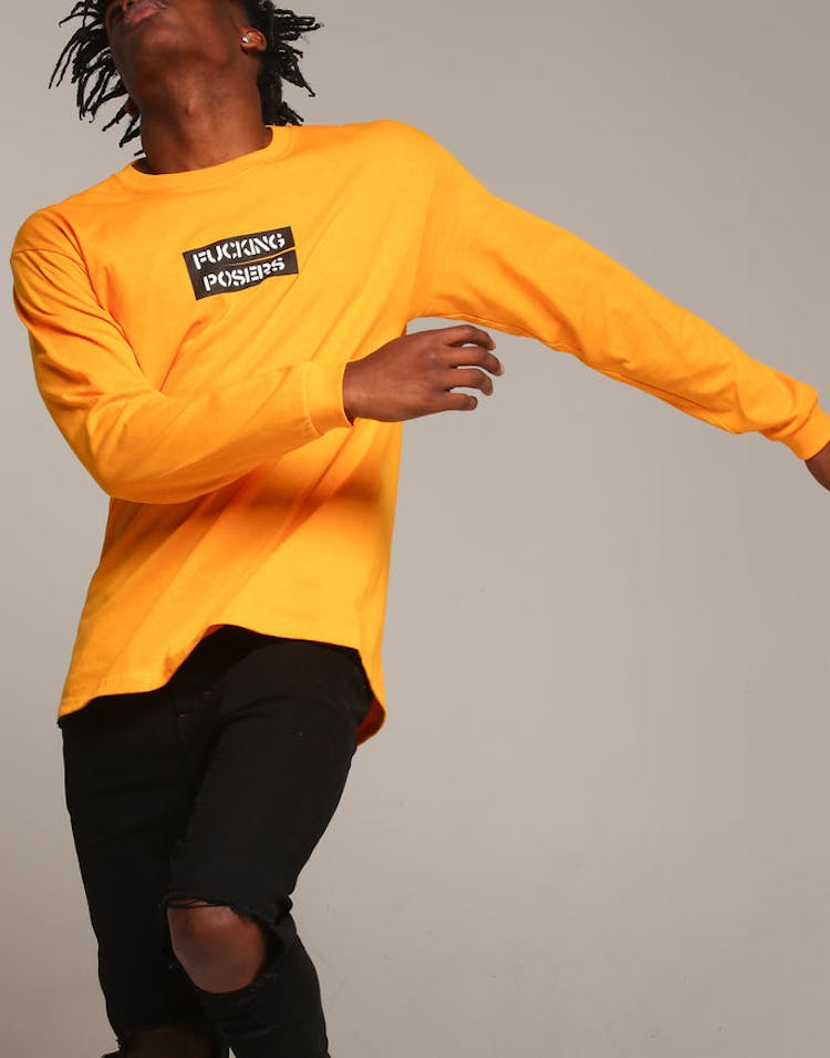 Los Angeles RadYo! Fxcking Posers LS Tee Gold