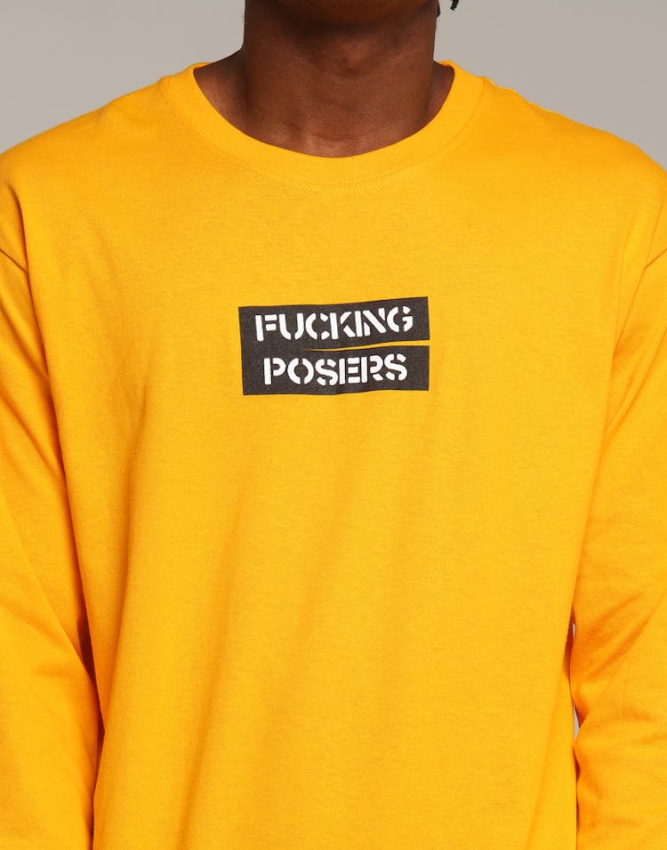Los Angeles RadYo! Fxcking Posers LS Tee Gold