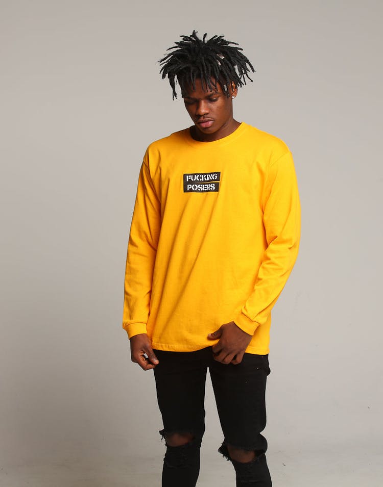Los Angeles RadYo! Fxcking Posers LS Tee Gold