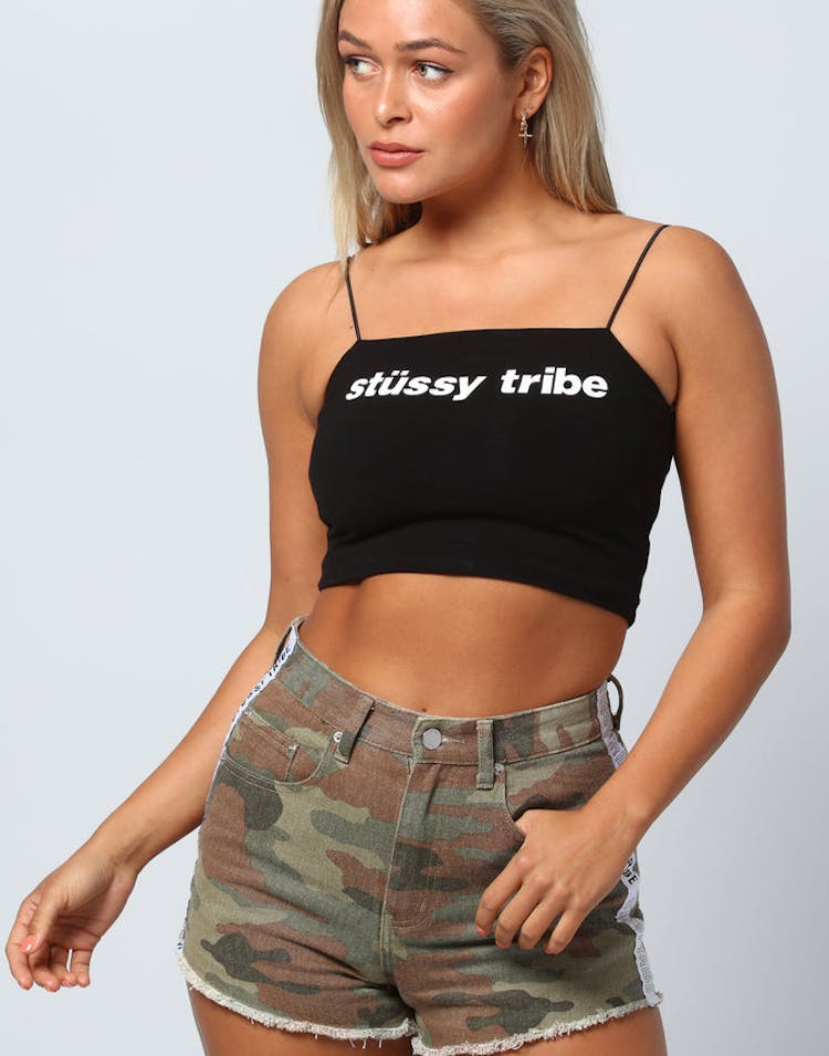 Stussy Women's Bronson Crop Singlet Black