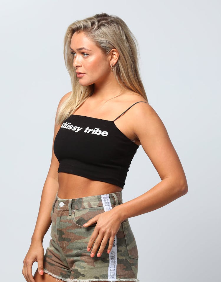 Stussy Women's Bronson Crop Singlet Black