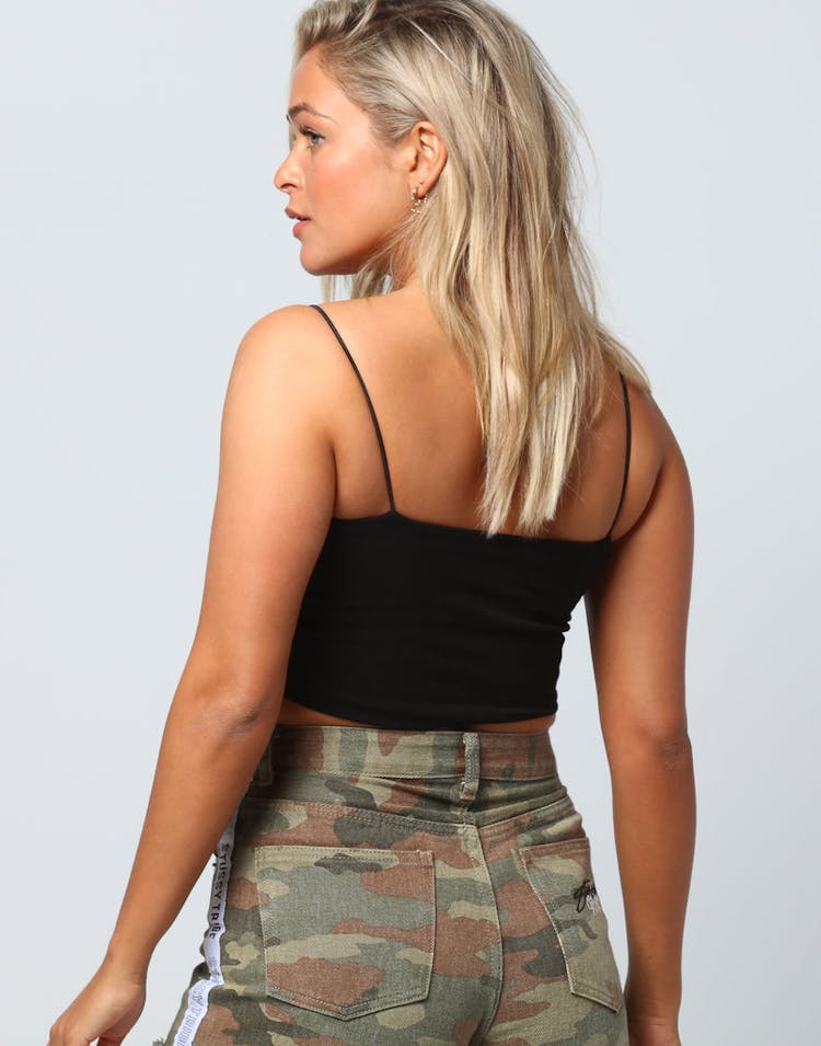 Stussy Women's Bronson Crop Singlet Black
