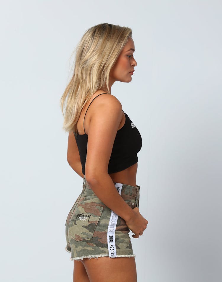 Stussy Women's Bronson Crop Singlet Black