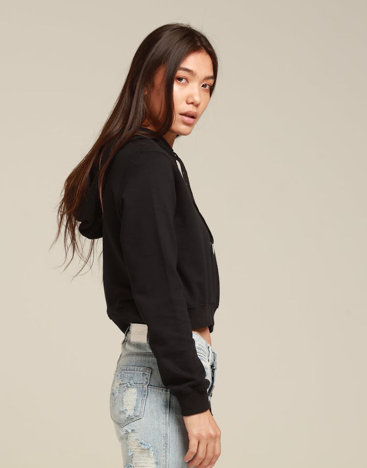 Calvin Klein Women's Monogram Embroidery Hoodie Black