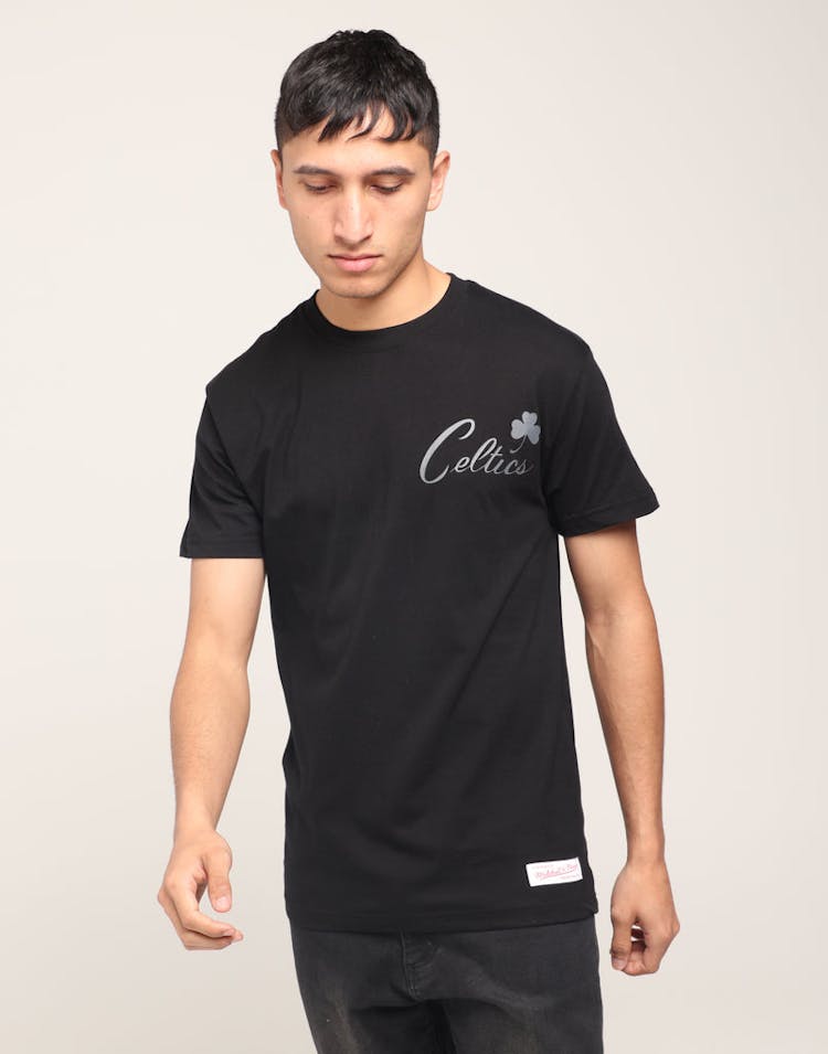 Mitchell & Ness Boston Celtics Tonal Wordmark SS Tee Black