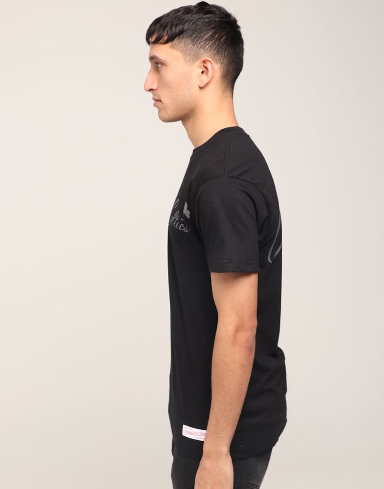 Mitchell & Ness Boston Celtics Tonal Wordmark SS Tee Black