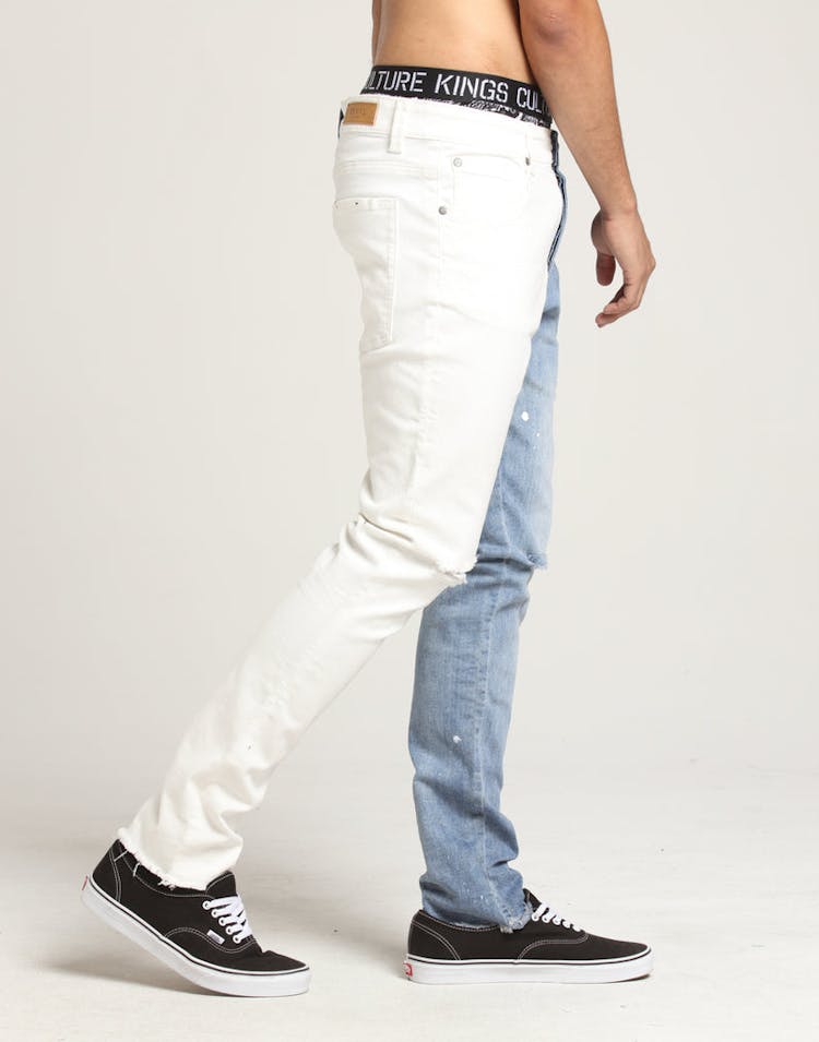 Civil Regime Ramone Split Denim Jean Indigo/White