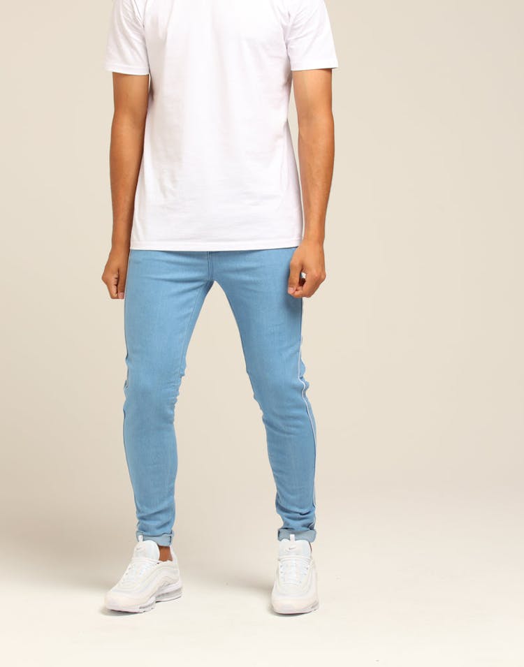 Carré Lignes Skinny Jean Blue
