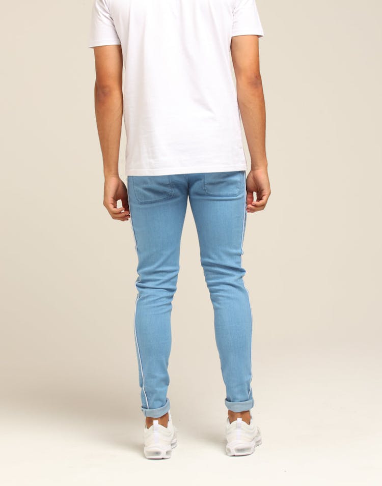 Carré Lignes Skinny Jean Blue