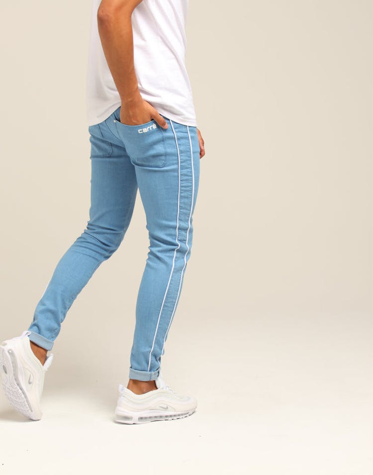 Carré Lignes Skinny Jean Blue