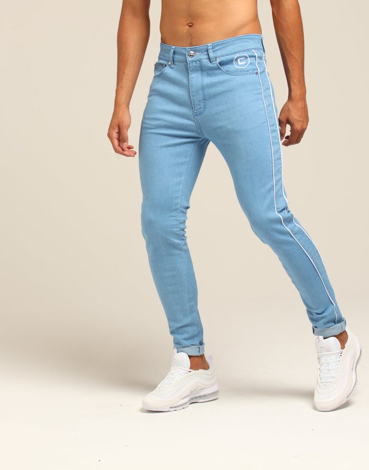 Carré Lignes Skinny Jean Blue