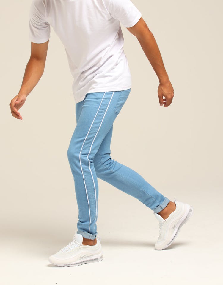 Carré Lignes Skinny Jean Blue