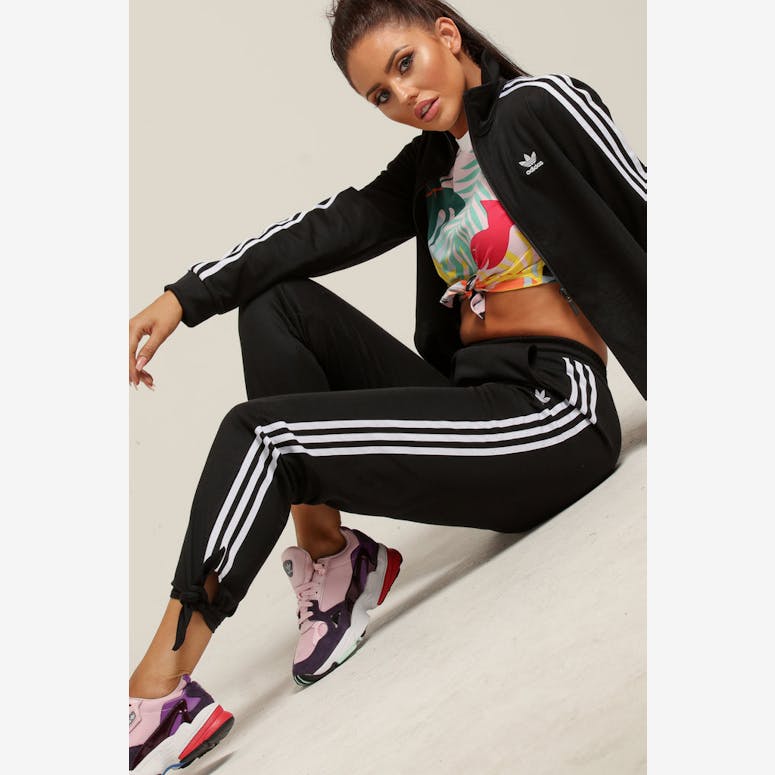 Adidas Women's Floral Tracksuit Pants Black