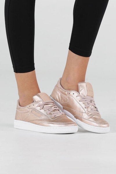 Reebok Women's Club C 85 Melted Metal Metallic Peach/White