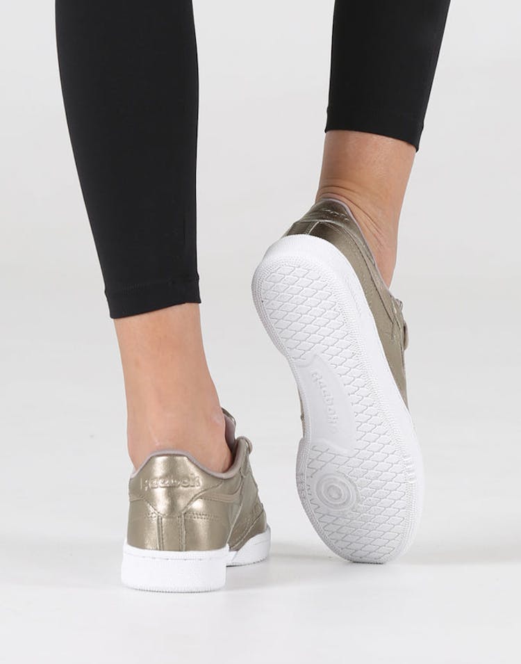 Reebok Women's Club C 85 Melted Metal Metallic Grey/White