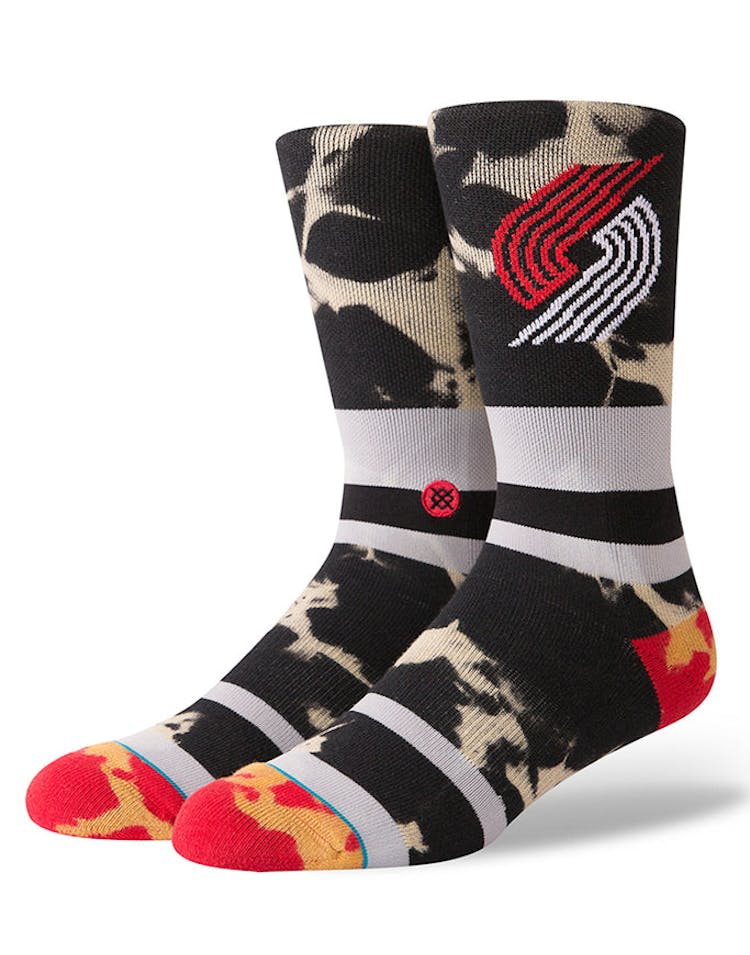 Stance Portland Trail Blazers Acid Wash Sock Red