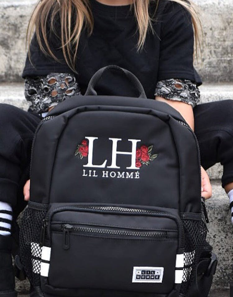 Lil Hommé Rosette Backpack Black