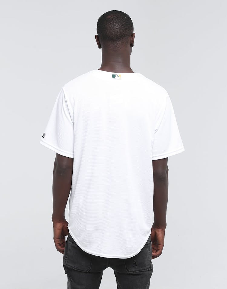 MAJESTIC ATHLETIC OAKLAND ATHLETICS COOL-BASE BASEBALL JERSEY WHITE