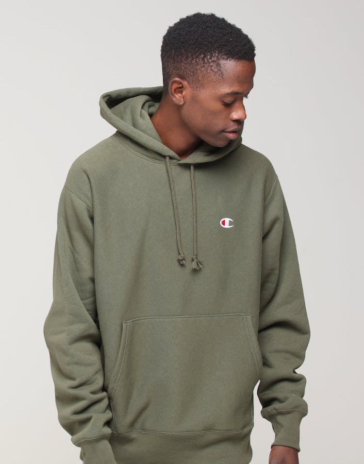 Champion Reverse Weave Hoodie Hiker Green