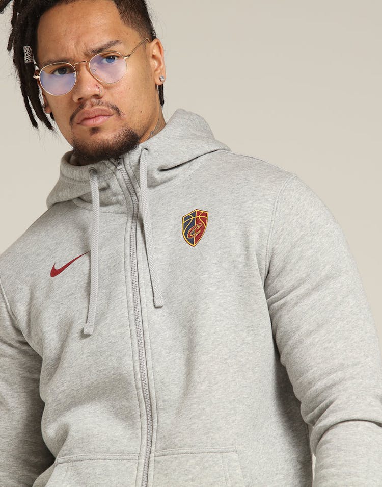 Nike Cleveland Cavaliers Hoodie FZ Essential Spring Hood Heather Grey/Red