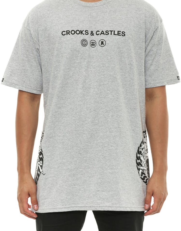 Defaced Bandusa Tee Heather Grey