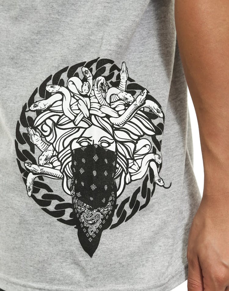 Defaced Bandusa Tee Heather Grey