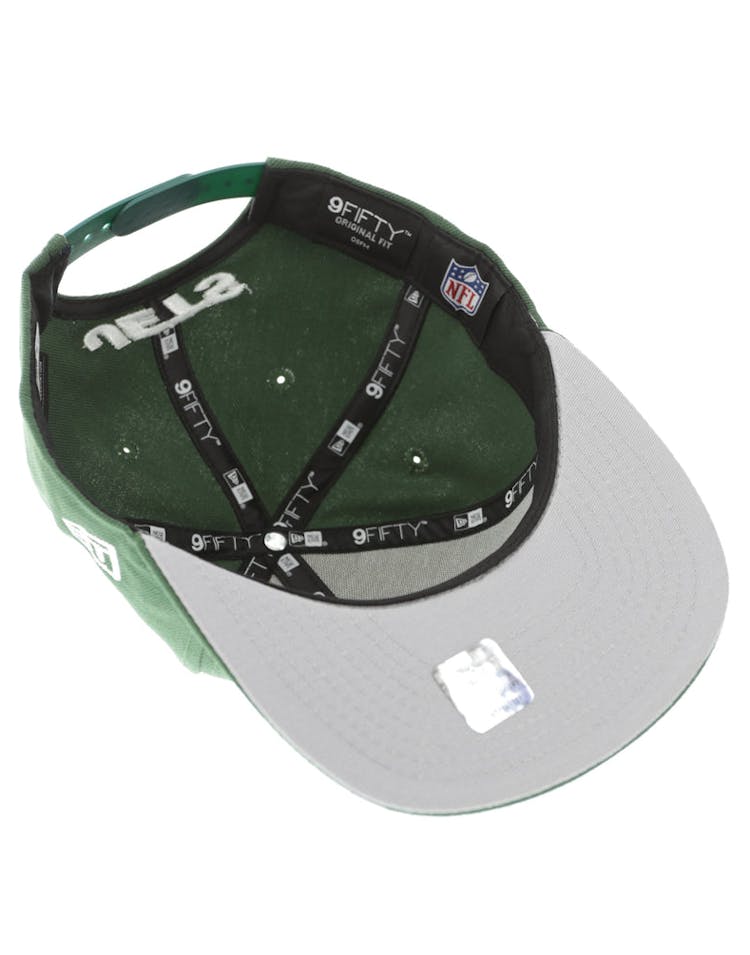 New Era New York Jets 950 Original Fit Grey Undervisor Snapback Dark Green