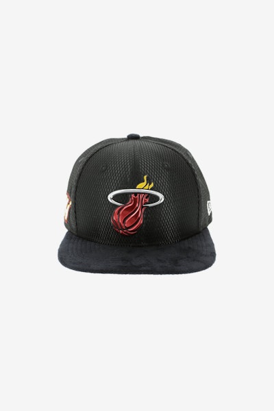 New Era Miami Heat 9FIFTY Original Fit On-Court Collection Draft Snapback Black