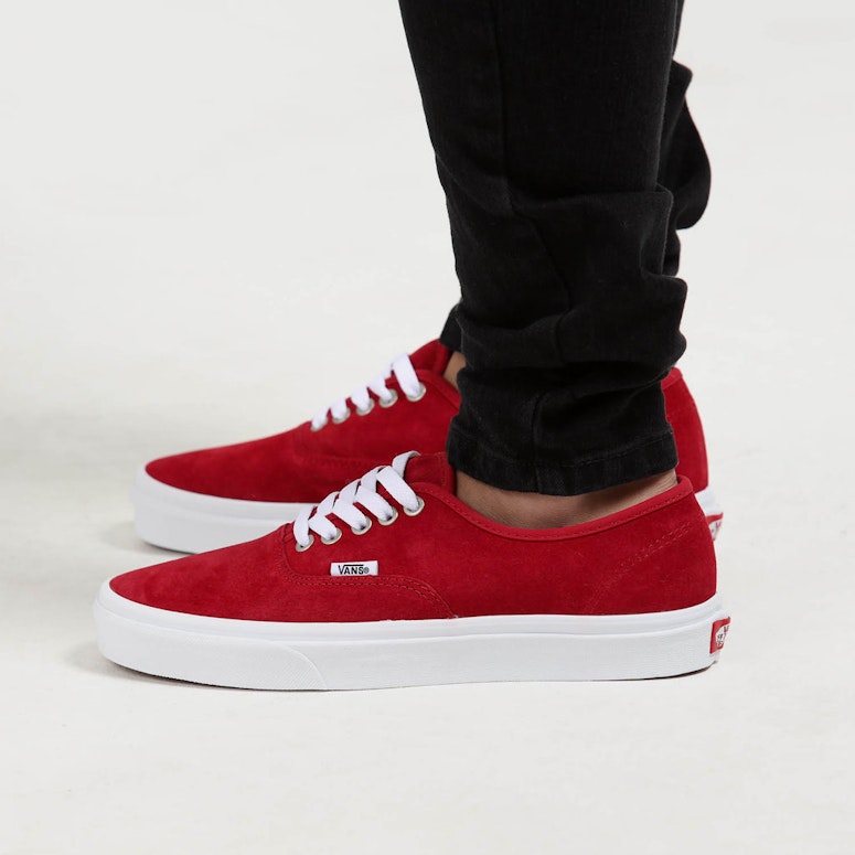 Vans Authentic Pig Suede Red/White