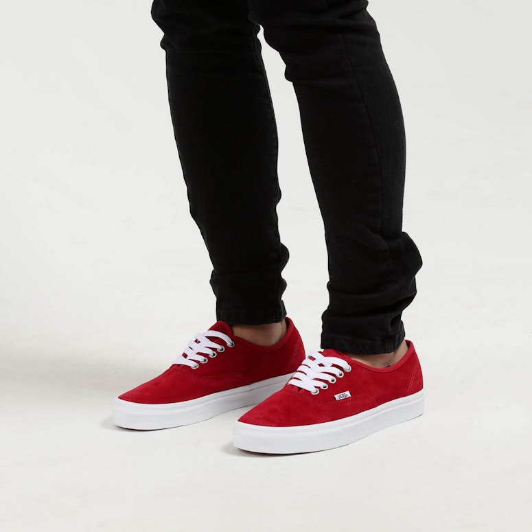 Vans Authentic Pig Suede Red/White