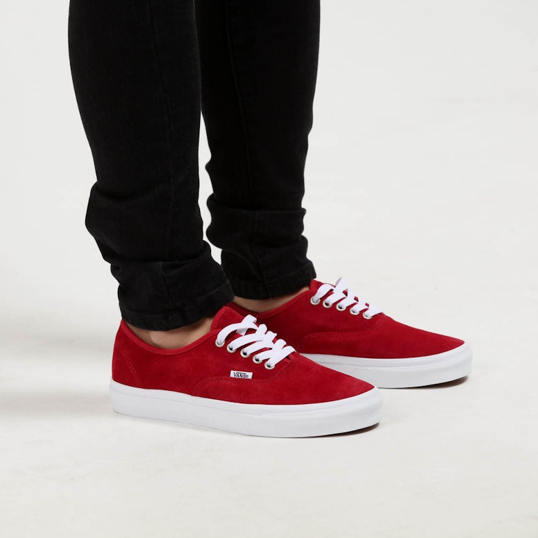 Vans Authentic Pig Suede Red/White