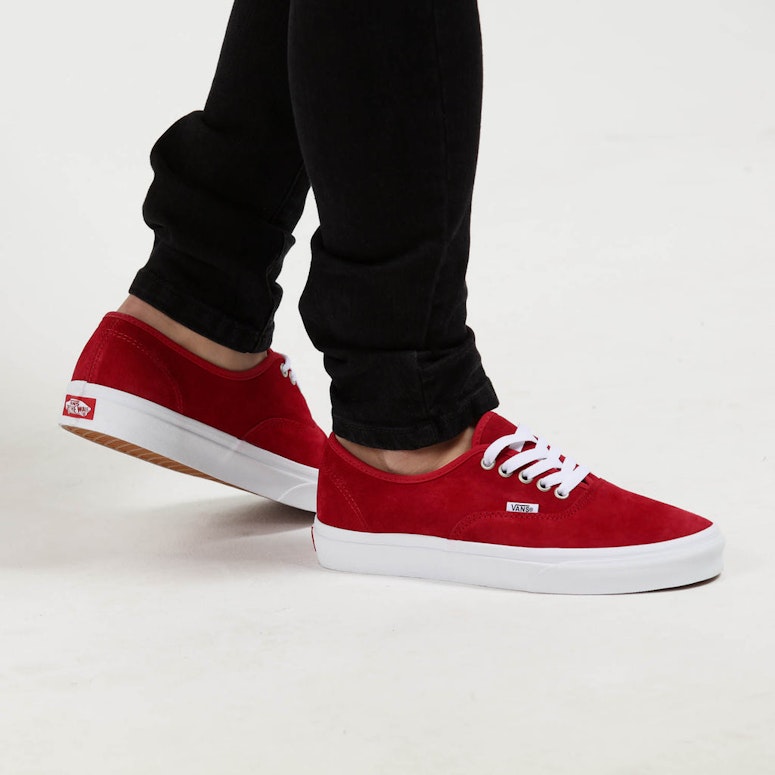 Vans Authentic Pig Suede Red/White