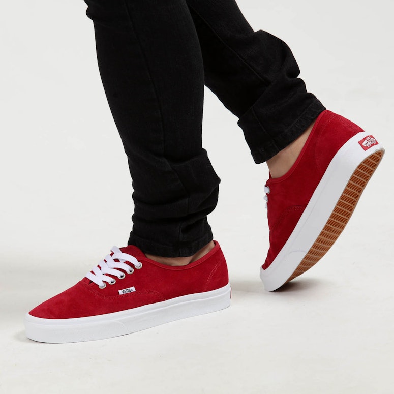 Vans Authentic Pig Suede Red/White