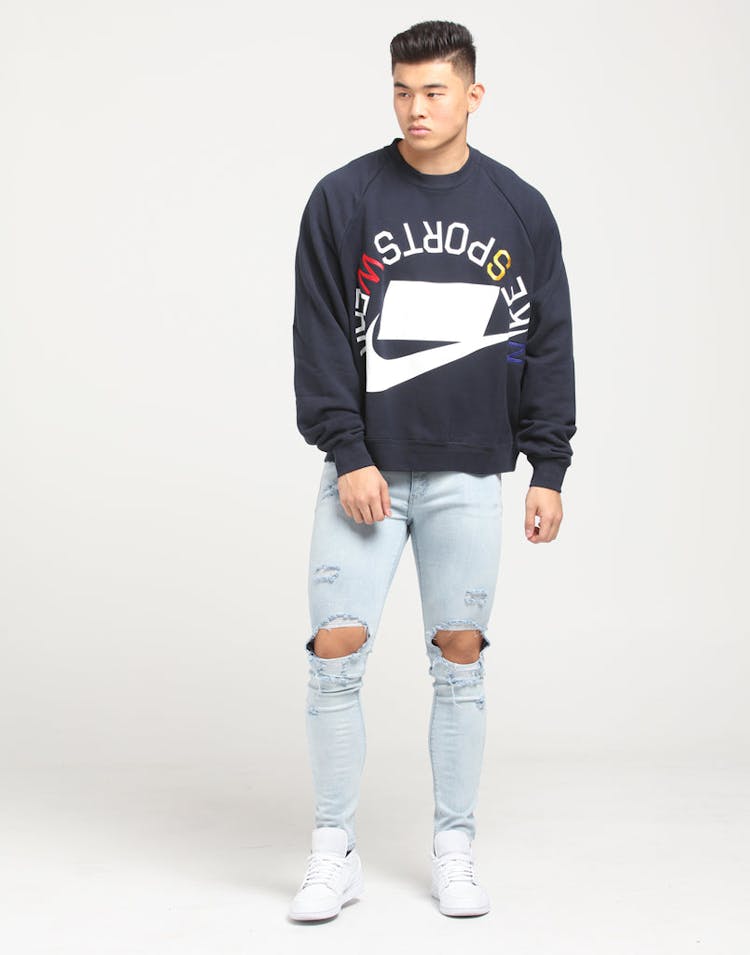 Nike Sportswear NSW Crew Dark Obsidian/White