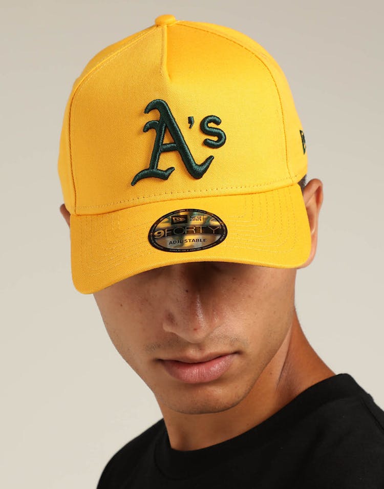 New Era Oakland Athletics 9FORTY A-Frame Snapback Gold/Dark Green