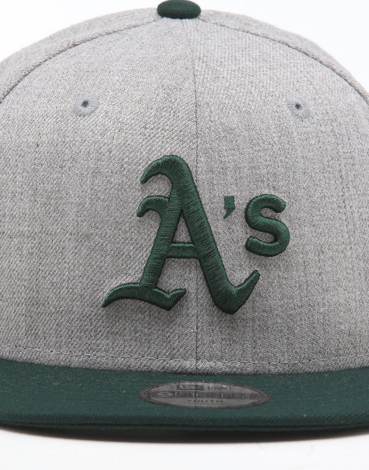 New Era Youth Oakland Athletics 9FIFTY Snapback Heather Grey/Green