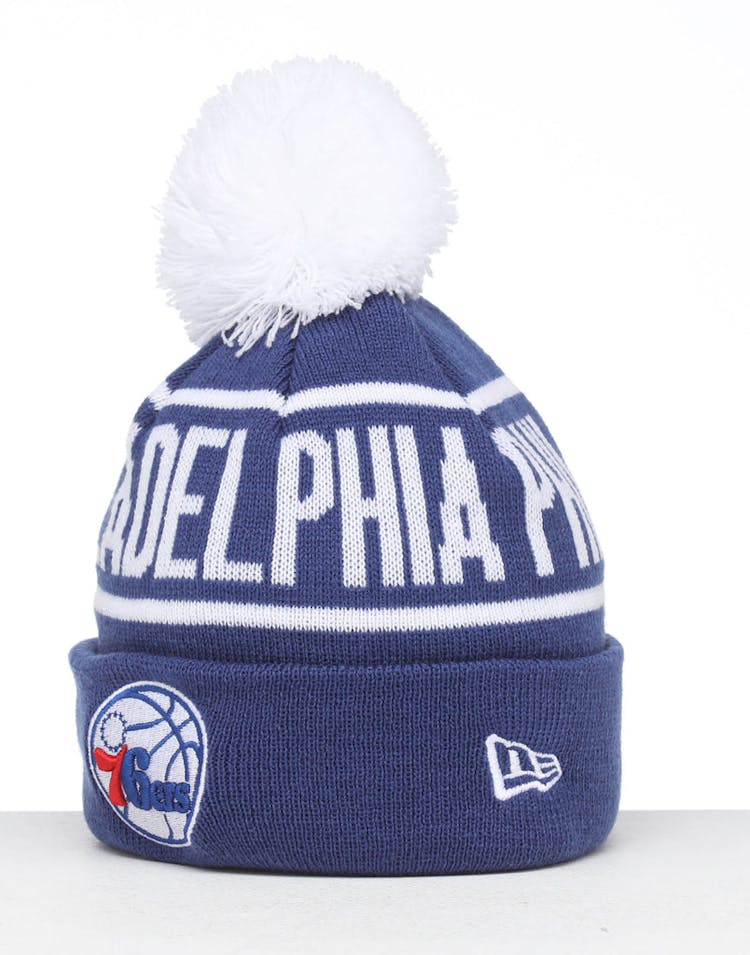 New Era Kids Philadelphia 76ers 6Dart Pom Knit Blue