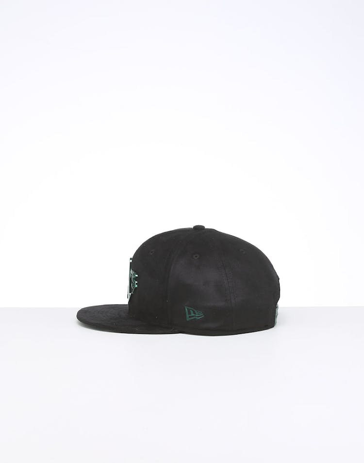 New Era Oakland Athletics 9FIFTY Suede Metal Badge Snapback Black/OTC