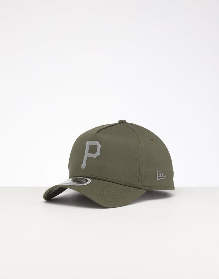 New Era Pittsburgh Pirates 9FORTY A-Frame Reflective Logo Snapback Olive/3M