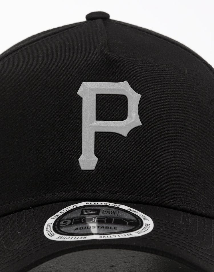 New Era Pittsburgh Pirates 9FORTY A-Frame Reflective Logo Snapback Black/3M